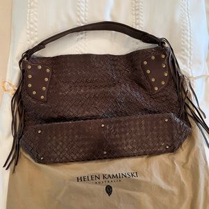 Helen Kaminski weaved leather tote